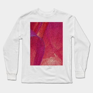 abstract contemporary design in many shades  of pink and purple Long Sleeve T-Shirt